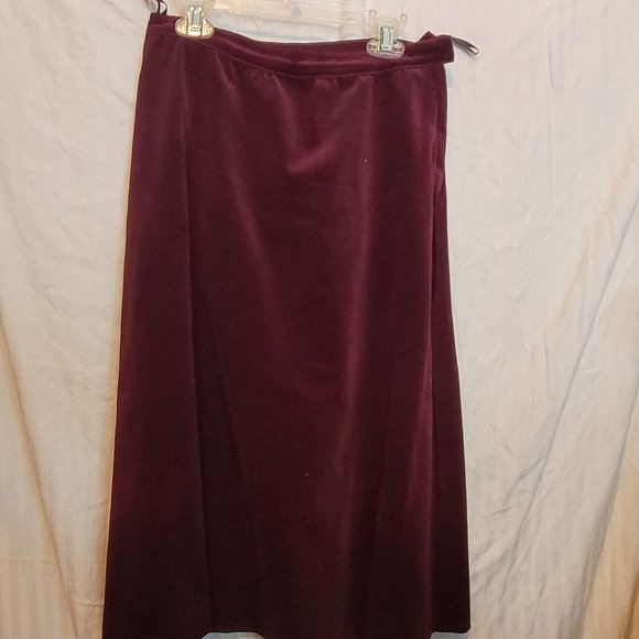 Burgundy 2 Piece Skirt Suit Combed Cotton Womens 13 Thats Me Junior Sportswear - Picture 9 of 14
